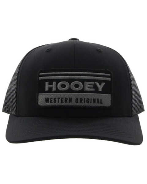 Image #3 - Hooey Men's Horizon Logo Patch Trucker Cap, Black, hi-res