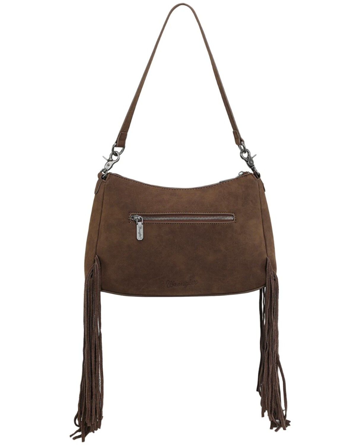 Image #3 - Wrangler Women's Fringe Buckle Hobo Bag, Coffee, hi-res