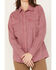 Image #3 - Ariat Women's Fire Resistant Plaid Print Long Sleeve Button Down Work Shirt, Dark Pink, hi-res