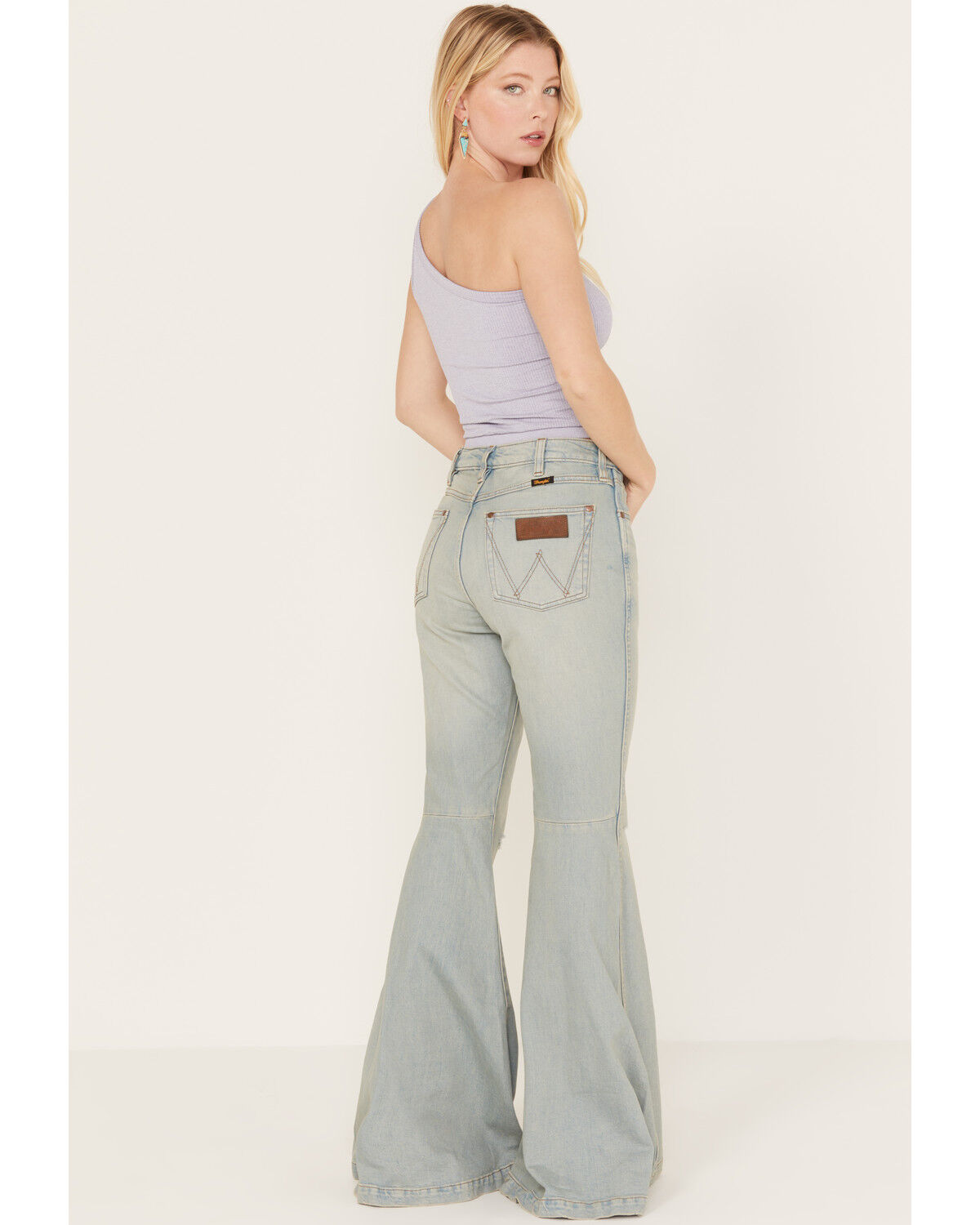 Image #3 - Wrangler Retro Women's Light Wash High Rise Washed Out Aubrey Flare Jeans, , hi-res