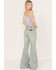 Image #3 - Wrangler Retro Women's Light Wash High Rise Washed Out Aubrey Flare Jeans, Blue, hi-res