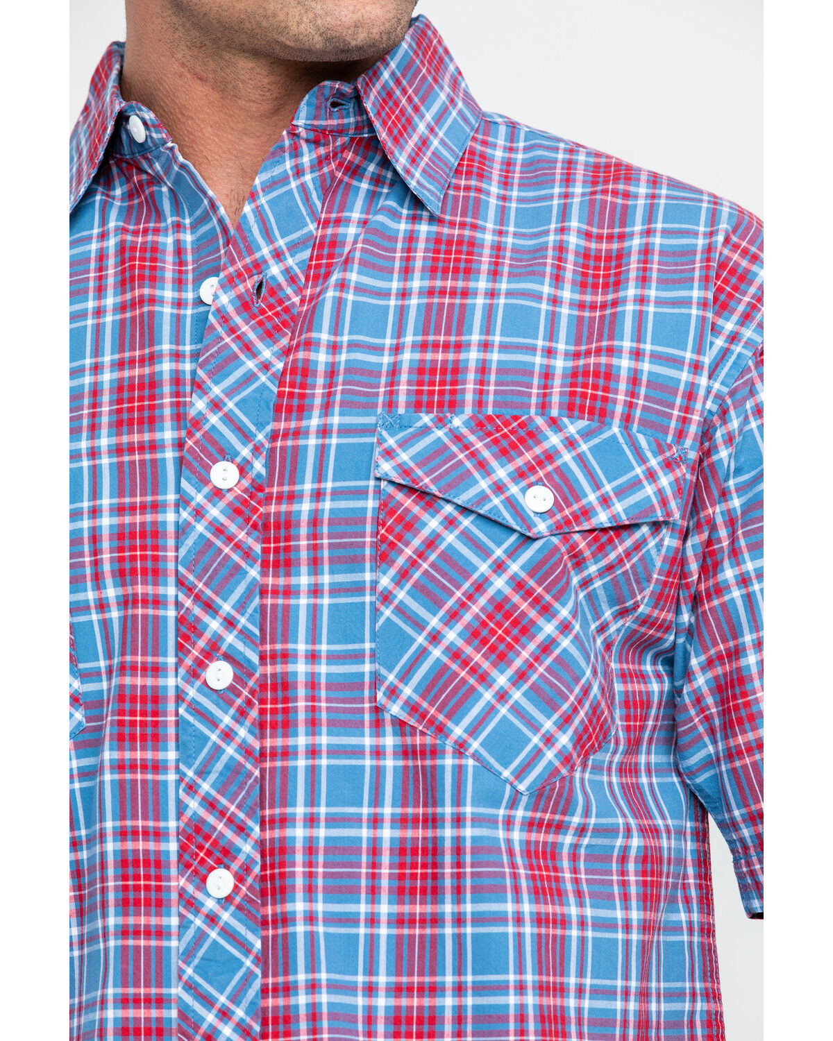 Image #4 - Resistol Men's Yosemite Small Plaid Short Sleeve Western Shirt, , hi-res