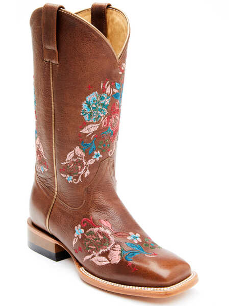 Shyanne Women's Delilah Western Boots - Broad Square Toe, Brown, hi-res
