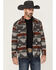 Image #1 - Cody James Men's Atoka Southwestern Print Long Sleeve Snap Western Shirt, Grey, hi-res