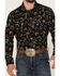 Rock & Roll Denim Men's Vintage 46 All-Over Desert Bull Print Snap Western Shirt , Black, hi-res