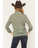 Image #4 - June & Hudson Women's Western Embroidered 3/4 Sleeve Button-Down Shirt, Olive, hi-res
