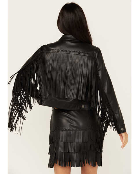 Image #4 - Idyllwind Women's Stella Faux Leather Jacket , Black, hi-res