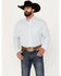 George Straight By Wrangler Men's Plaid Print Long Sleeve Button-Down Western Shirt, White, hi-res