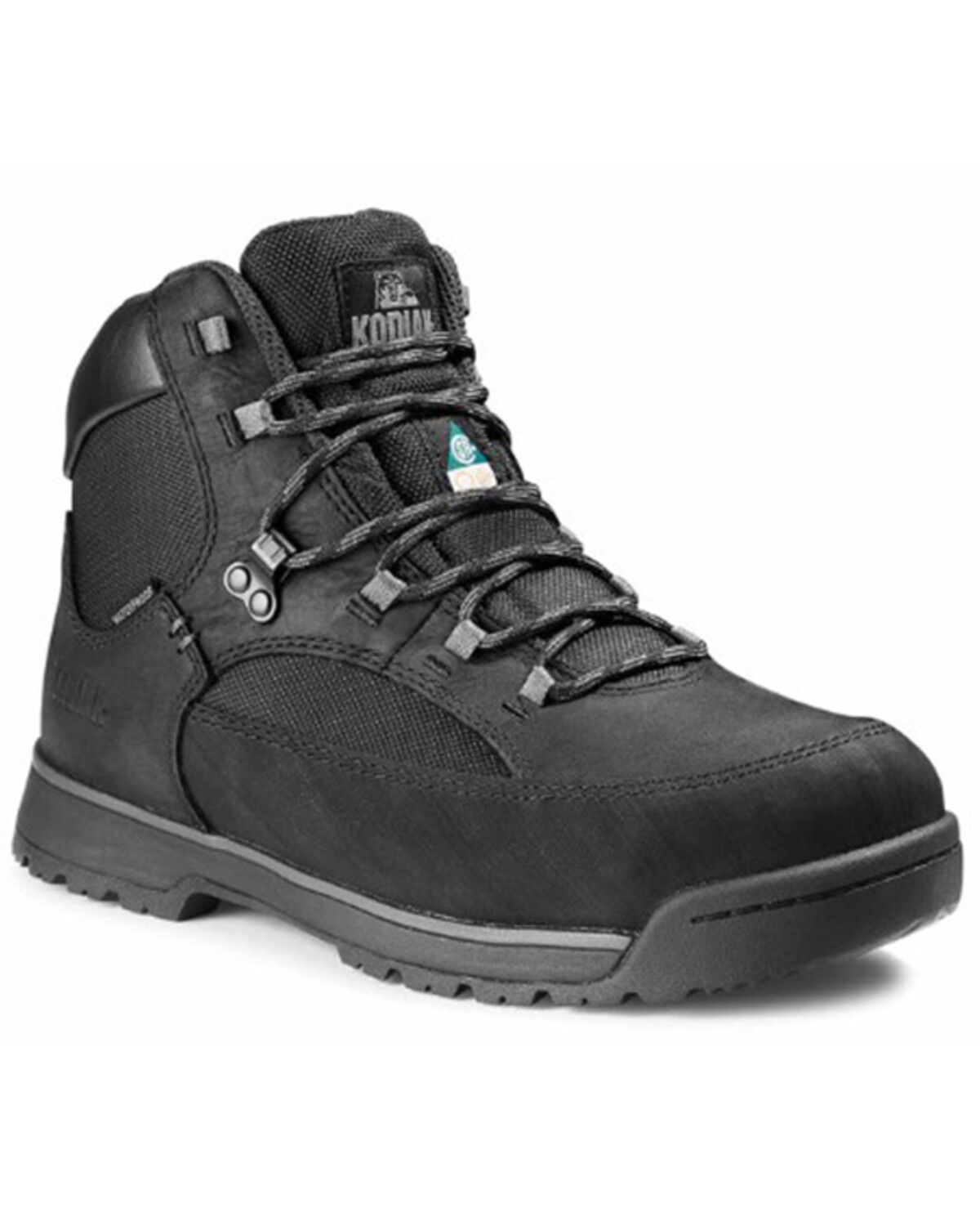 Image #1 - Kodiak Men's Greb Classic Lace-Up Waterproof Hiker Work Boots - Steel Toe, Black, hi-res