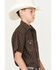 Image #2 - Rock & Roll Denim Boys' Medallion Vintage Short Sleeve Snap Western Shirt, Brown, hi-res