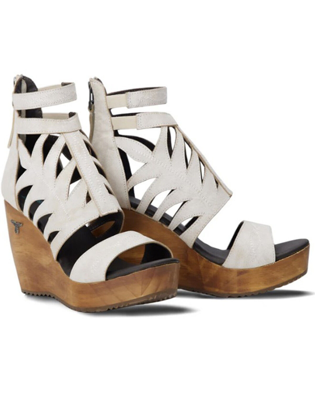 Image #1 - Lane Women's Becca Wedge Heels, Ivory, hi-res