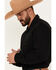 Image #2 - Rock & Roll Denim Men's Denim Long Sleeve Snap Western Shirt, Black, hi-res