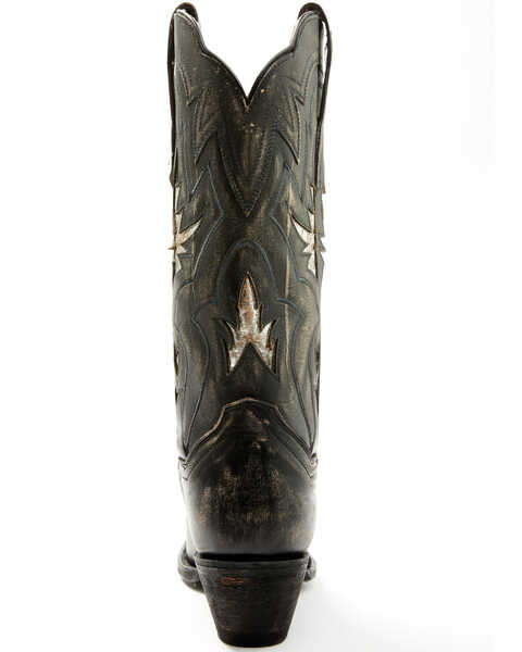 Image #5 - Dan Post Women's Strut Inlay Western Boots - Snip Toe, Black, hi-res