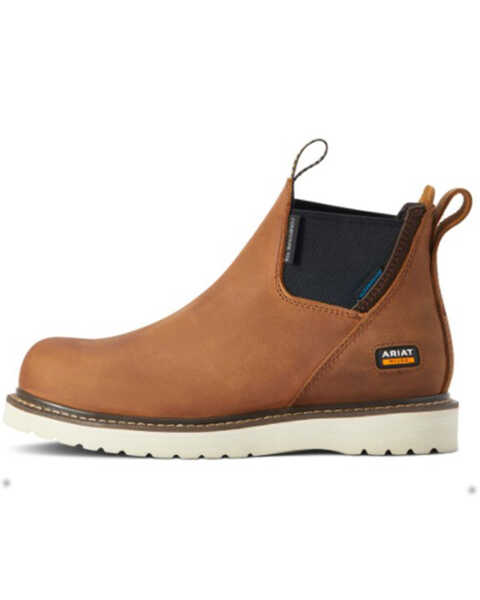 Image #2 - Ariat Women's Rebar Wedge Chelsea H20 Pull On Work Boots - Composite Toe , Brown, hi-res