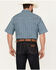 Image #4 - Wrangler 20X Men's Advanced Comfort Geo Print Short Sleeve Snap Western Shirt, Dark Blue, hi-res