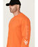 Image #2 - Hawx Men's Logo Long Sleeve Graphic Work T-Shirt, Orange, hi-res