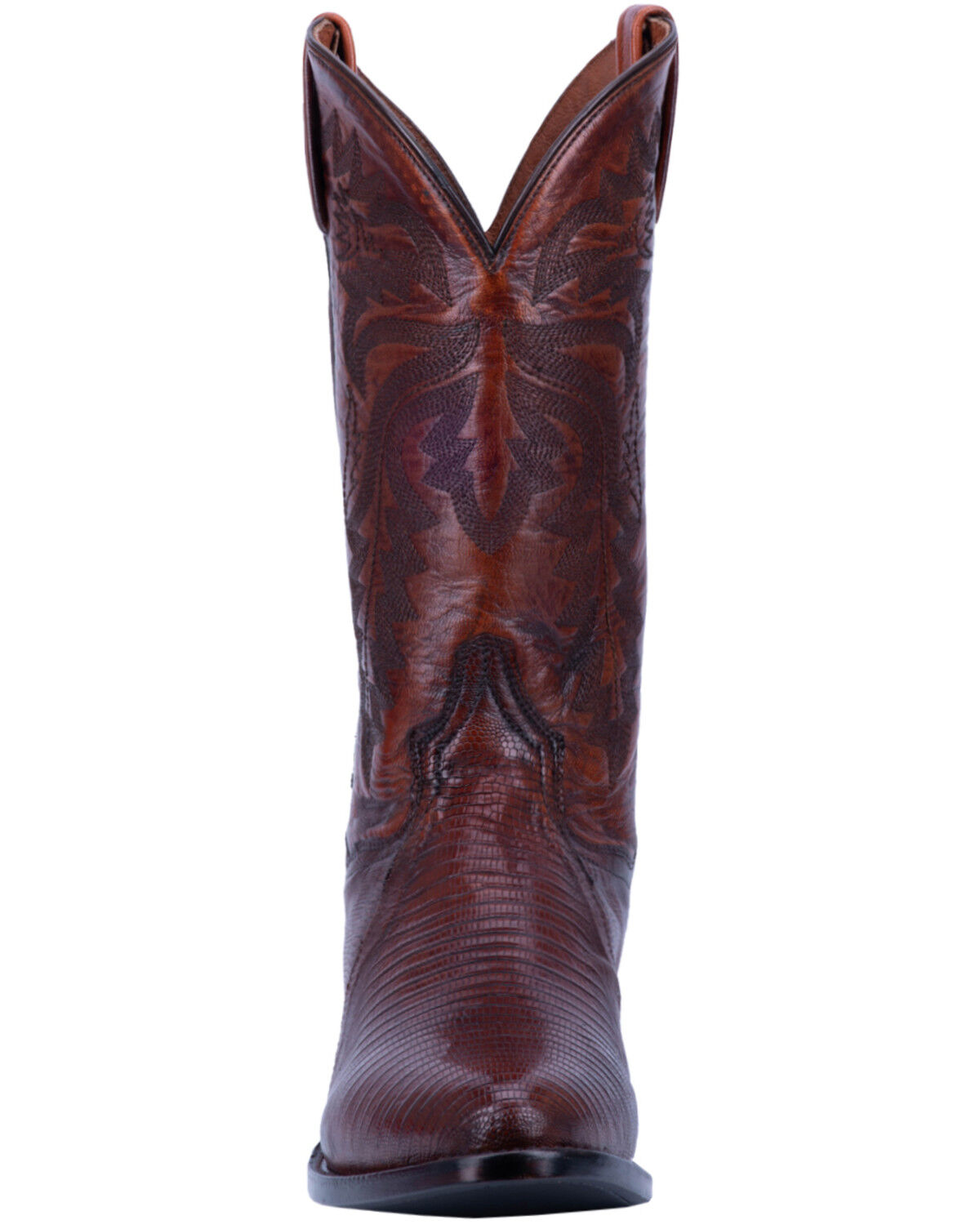 Image #4 - Dan Post Men's Winston Exotic Lizard Western Boots - Round Toe, Brown, hi-res