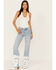 Image #1 - Shyanne Women's Wild Indigo Light Wash Mid Rise Bootcut Jeans, Light Wash, hi-res