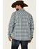 Cody James Men's Bonded Small Plaid Long Sleeve Snap Western Flannel Shirt , Navy, hi-res
