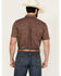 Image #4 - Cody James Men's Festive Floral Short Sleeve Button-Down Stretch Western Shirt , Brown, hi-res