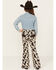 Image #3 - Rock & Roll Denim Girls' Cow Print Bargain Button Stretch Flare Jeans , Multi, hi-res