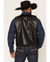 Image #4 - Cody James Men's Hogan Faux Leather Braided Trim Button-Down Vest, Black, hi-res