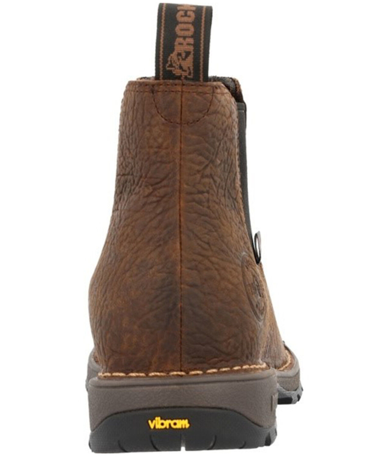 Image #5 - Rocky Men's Legacy 32 Twin Gore Western Work Chelsea Boots - Square Toe, Dark Brown, hi-res
