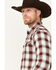 Image #2 - Cody James Men's Alrighty Plaid Print Long Sleeve Snap Western Flannel Shirt, Ivory, hi-res