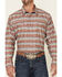 Roper Men's Gray Southwestern Blanket Stripe Long Sleeve Pearl Snap Western Shirt , Grey, hi-res