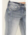 Image #4 - Miss Me Women's Light Wash Mid Rise Floral Embroidered Bootcut Stretch Denim Jeans, Light Wash, hi-res