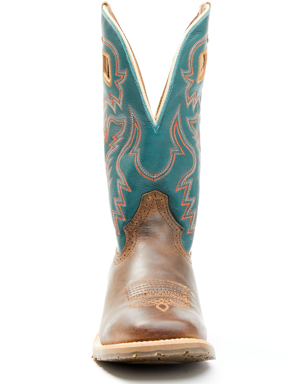 Image #4 - Double H Men's Elliott Western Boots - Broad Square Toe, Brown, hi-res