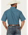 Image #4 - Cinch Men's Geo Print Short Sleeve Button-Down Western Shirt - Big, Blue, hi-res