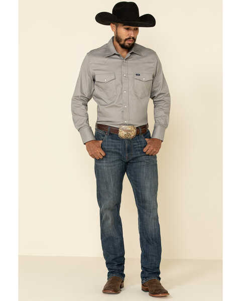 Image #2 - Wrangler Men's Solid Advanced Comfort Long Sleeve Work Shirt, , hi-res