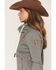 Image #2 - Wanakome Women's Asymmetrical Zip-Up Hoodie Jacket, Grey, hi-res