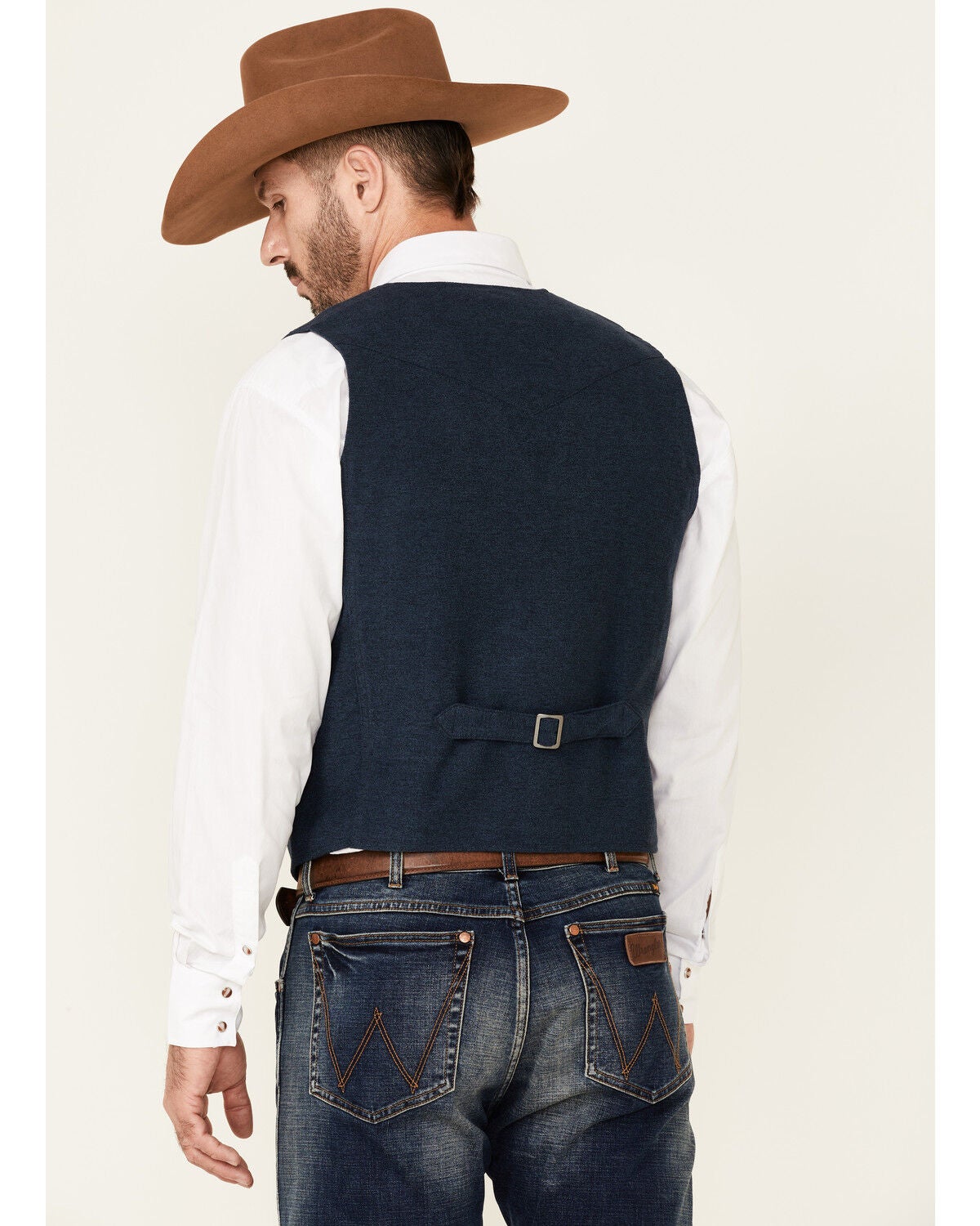 navy wool vest