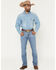 Image #1 - Cinch Men's Light Wash Ian Slim Bootcut Performance Stretch Denim Jeans, Indigo, hi-res