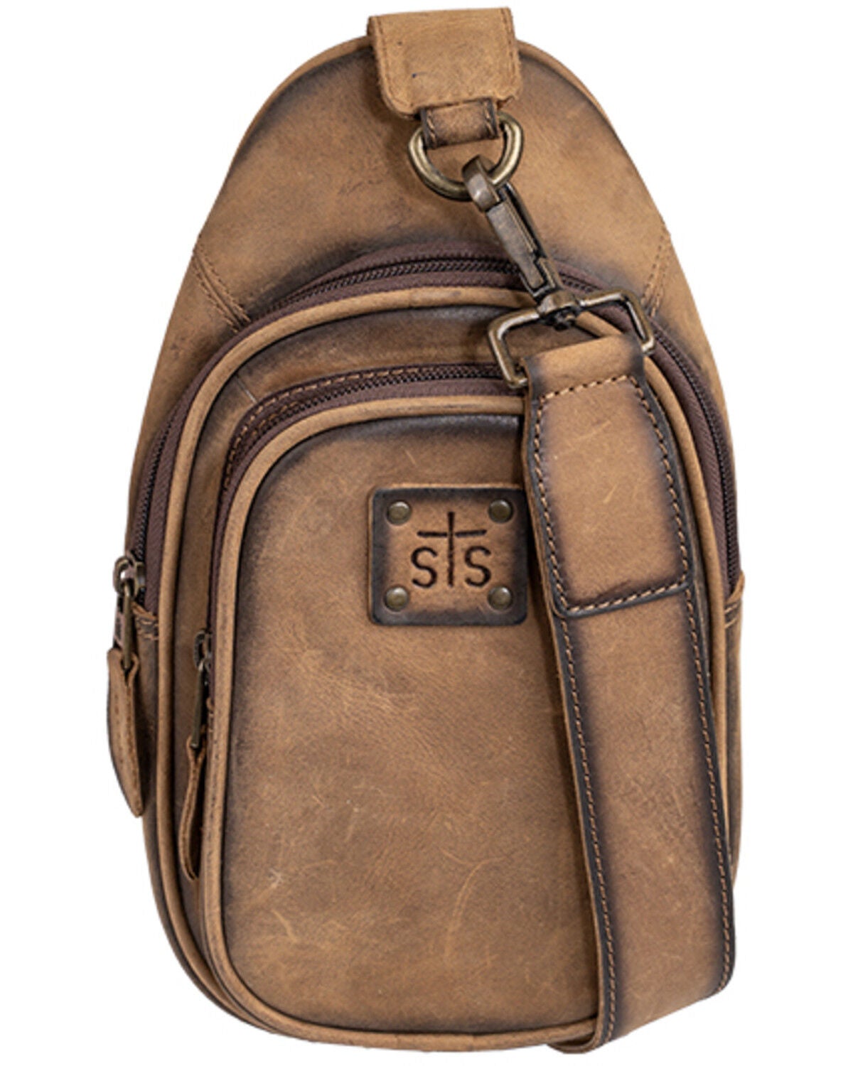 Image #5 - STS Ranchwear by Carroll Women's Barones Basic Bliss Sojourner Sling Bag, Brown, hi-res