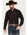Ariat Men's Vance Geo Print Long Sleeve Button-Down Western Shirt - Tall, Black, hi-res