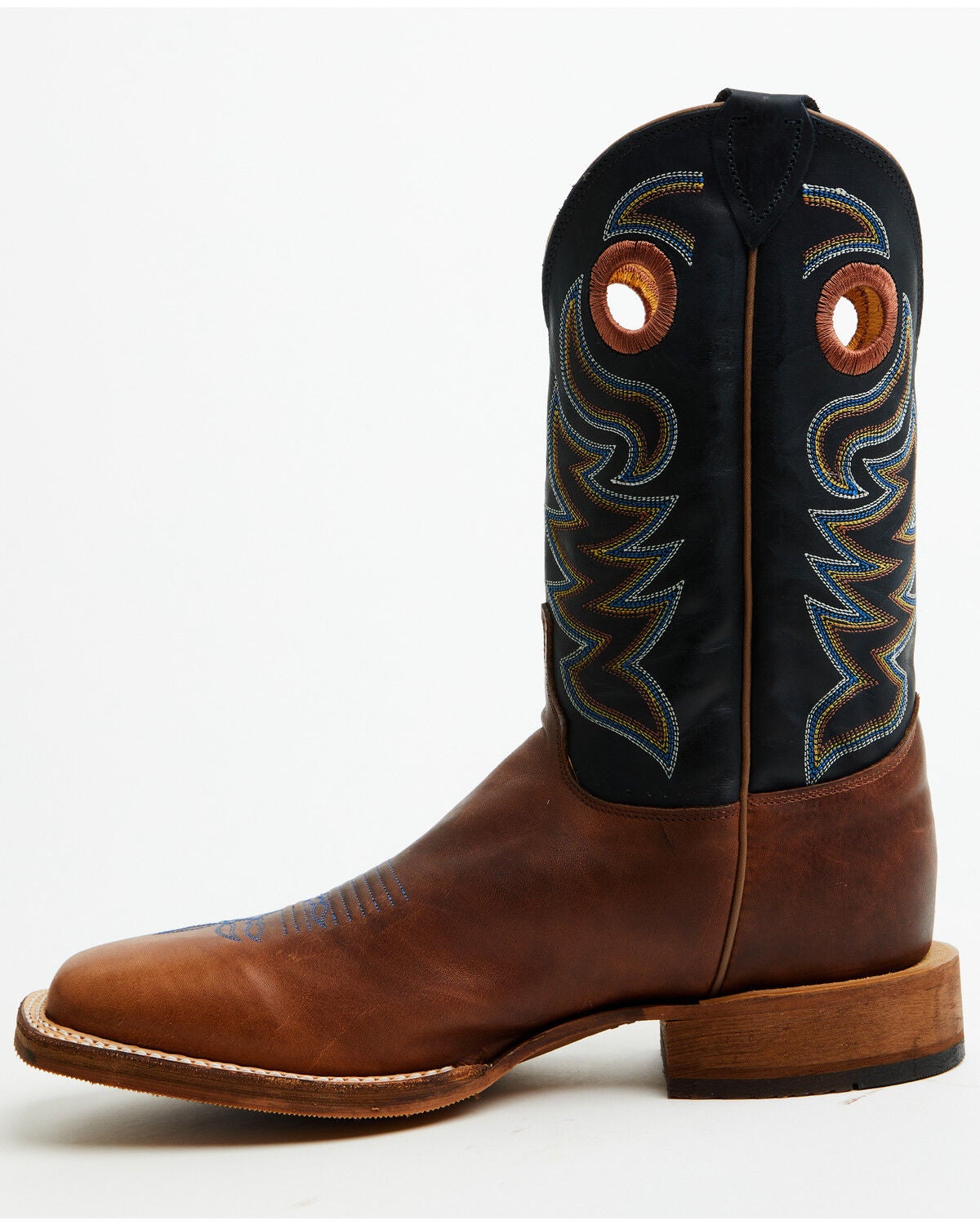 Image #3 - Justin Men's Bent Rail Walsh Performance Western Boots - Broad Square Toe, Cognac, hi-res