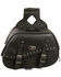 Image #2 - Milwaukee Leather Zip-Off Two Buckle Extended Lid Studded Throw Over Saddle Bag, Black, hi-res