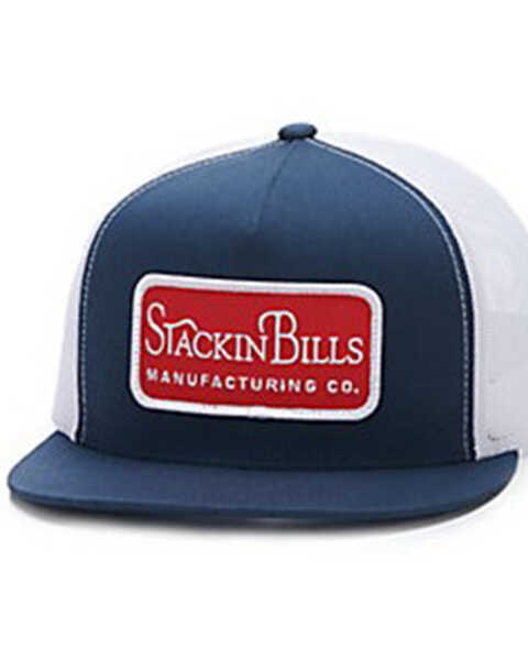 Image #1 - Stackin Bills Men's Stackin Bills Logo Mesh Back Trucker Cap, Red, hi-res