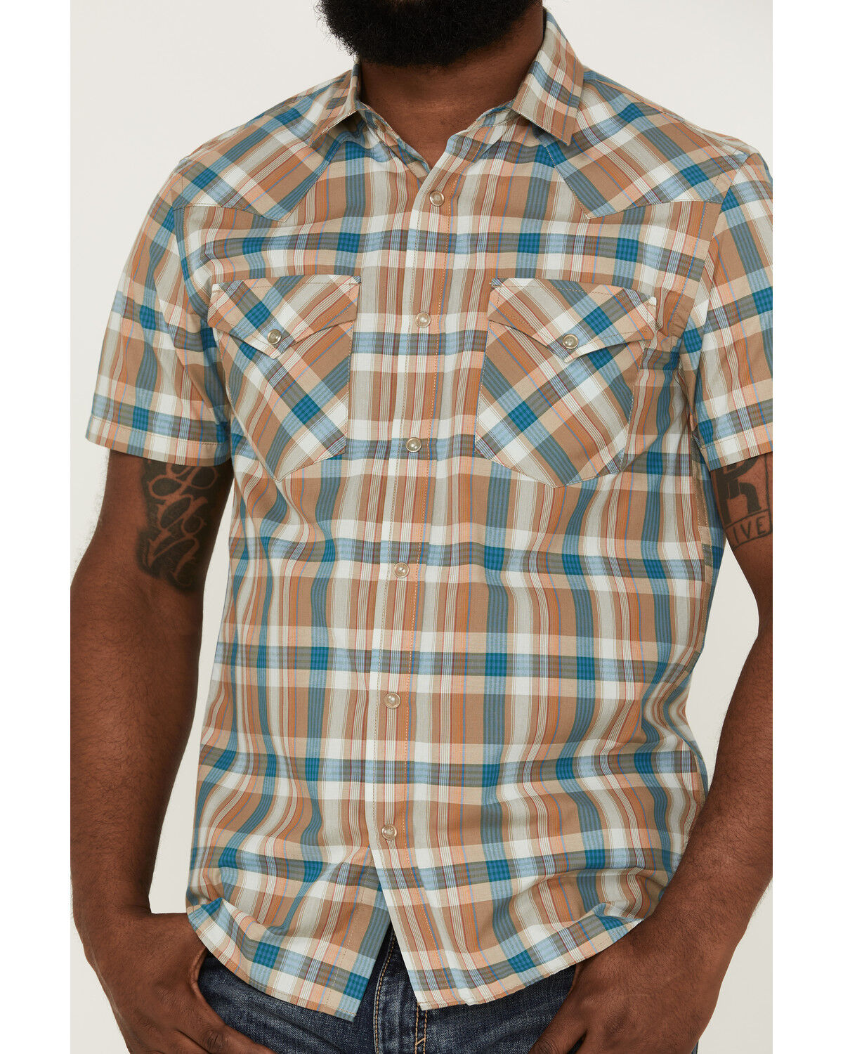 Image #3 - Pendleton Men's Frontier Plaid Western Shirt, Yellow, hi-res