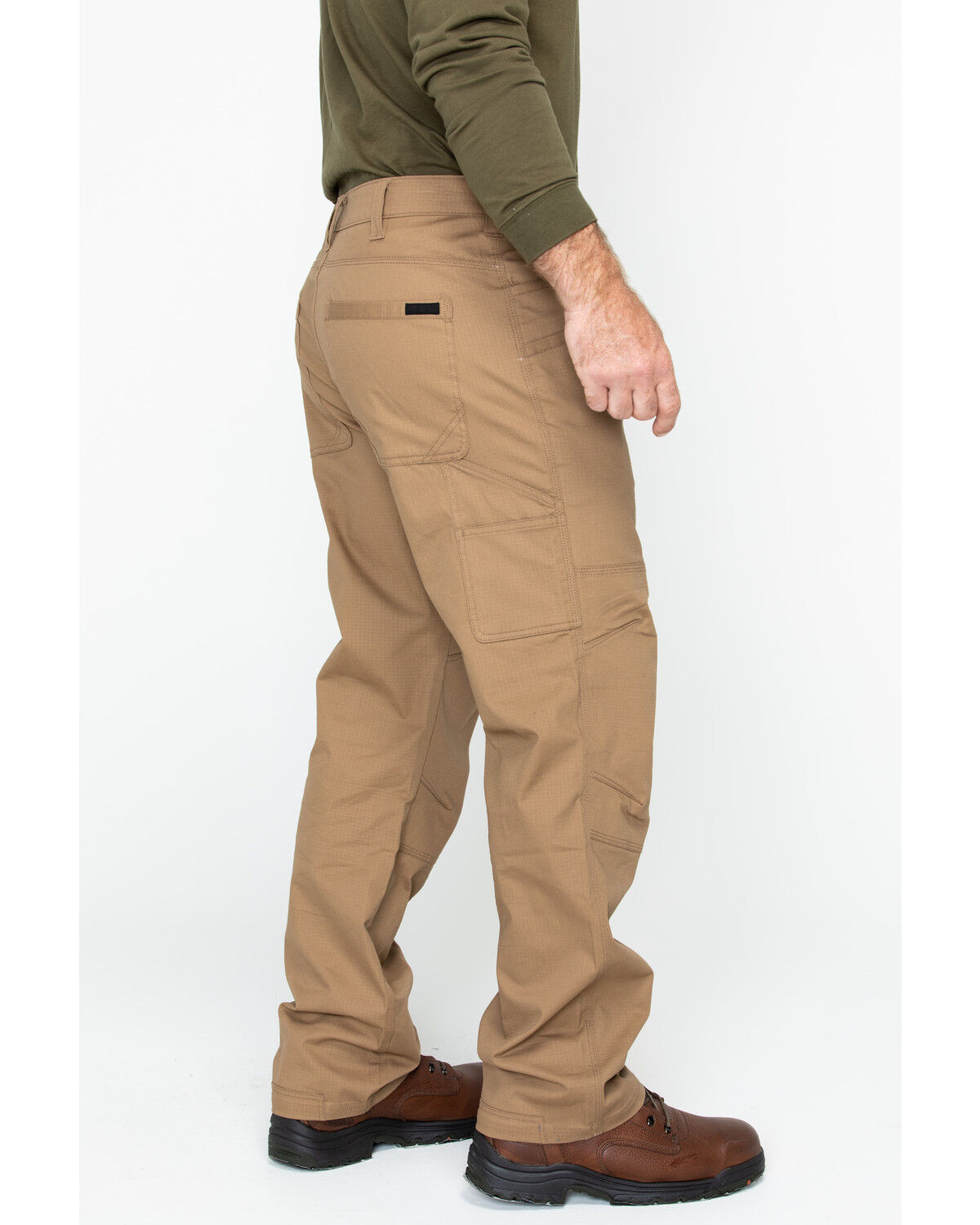 Image #4 - Hawx Men's Brown Stretch Ripstop Utility Work Pants - Big, Brown, hi-res
