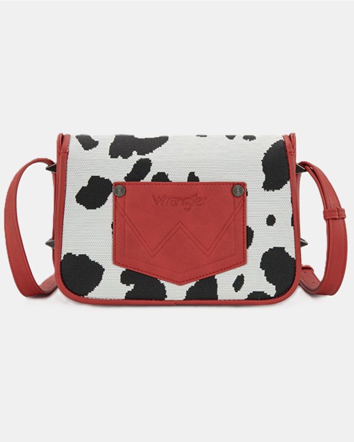 Image #2 - Wrangler Women's Cow Print Crossbody Bag, Red, hi-res