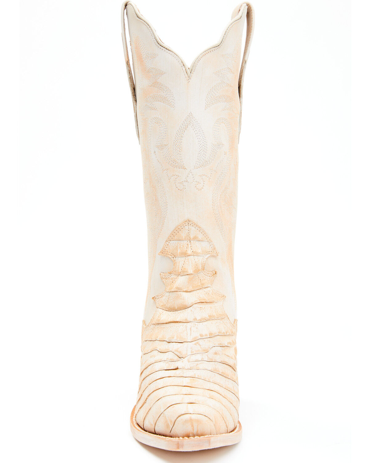 Image #3 - Dan Post Women's Caiman Print Western Boots - Snip Toe, Peach, hi-res