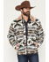 Image #1 - Rock & Roll Denim Men's Southwestern Jacquard Snap Jacket, Grey, hi-res