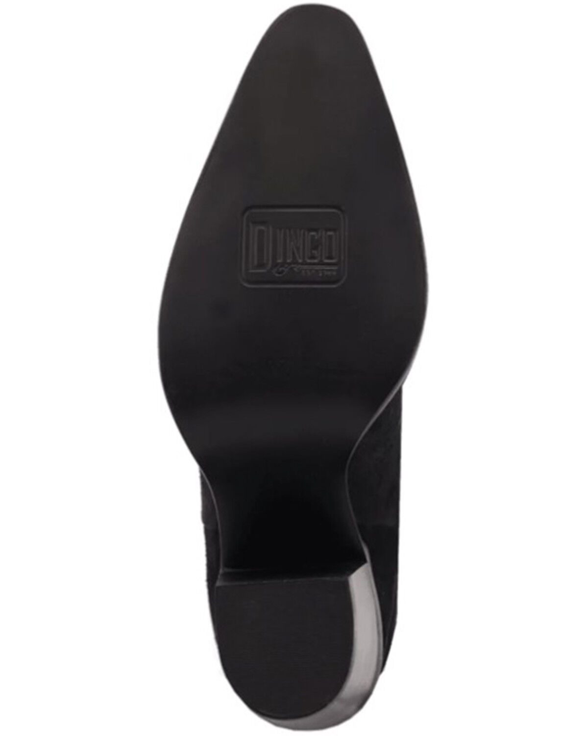 Image #7 - Dingo Women's Evita Tall Suede Western Boots - Snip Toe, Black, hi-res