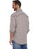 Image #2 - Cowboy Up Men's Enzyme Wash Plaid Print Long Sleeve Snap Western Shirt, Tan, hi-res