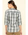 Image #2 - Carhartt Women's Twilight Relaxed 3/4 Sleeve Plaid Shirt, Dark Blue, hi-res