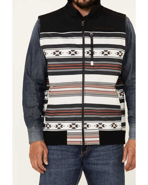 Image #3 - Cinch Men's Multi Southwestern Stripe Zip-Front Bonded Vest , , hi-res